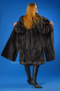 Півпальто - шоколадний колір - хутро нутрія|Полупальто из натурального меха - нутрия, коричневый цвет
