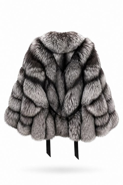 Фото 2: Шуба з чорнобурки з шалевим коміром — вид ззаді, виробник ХутроСвіт Тисмениця, фото 3