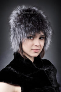 шапка - чорнобурка на трикотажі|шапка - чернобурка на трикотаже