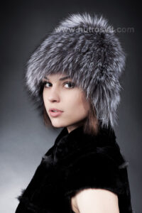 шапка - чорнобурка на трикотажі|шапка - чернобурка на трикотаже