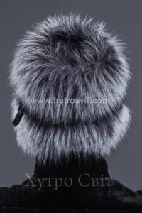 Вишукана жіноча шапка із хутра чорнобурки|Ексклюзивная женская меховая  шапка из чернобурки