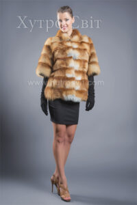 Півшубок ( безруквка ) лисиця, поперечка рукав 3/4|Полушубок-меховой жилет из лисы, рукав 3/4