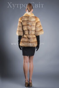 Півшубок - натуральне хутро лисиця звичайна|Лисий полушубок, пошив поперечка