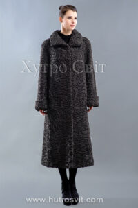 Класичний фасон шуби із каракулю, строгий комір апаш, |Шуба каракулевая, модель классика, трапеция с воротником апаш,