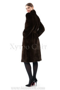 Шуба норкова , хутроБлекглама, пояс, комір стійка|Норковая шуба, воротник стойка из меха Блэкглама