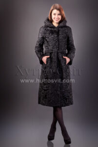 Шуба із каракулю, модель пальто з капюшоном|Караклевые шубы Тисменица, фото и цены. Шуба-пальто каракуль с элегантным капюшоном