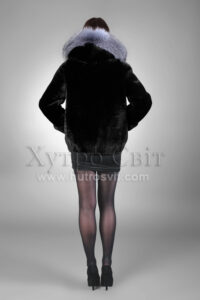 Шуби із мутону.Півшубок мутон, на капюшон - Blue Frost, |Курточка из мутона, кулиска, капюшон, опушка,