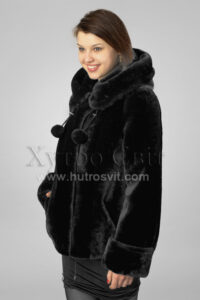 Шуби із мутону, модель курточка куліска з капюшогном, |Шуба мутон от ХутроСвит Тисменица.Модель курточка с кулиской и капюшоном,