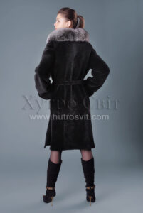 Шуби із мутону з коміром блу фрост, ціна виробника|Мутоновая шуба английский воротник блу фрост