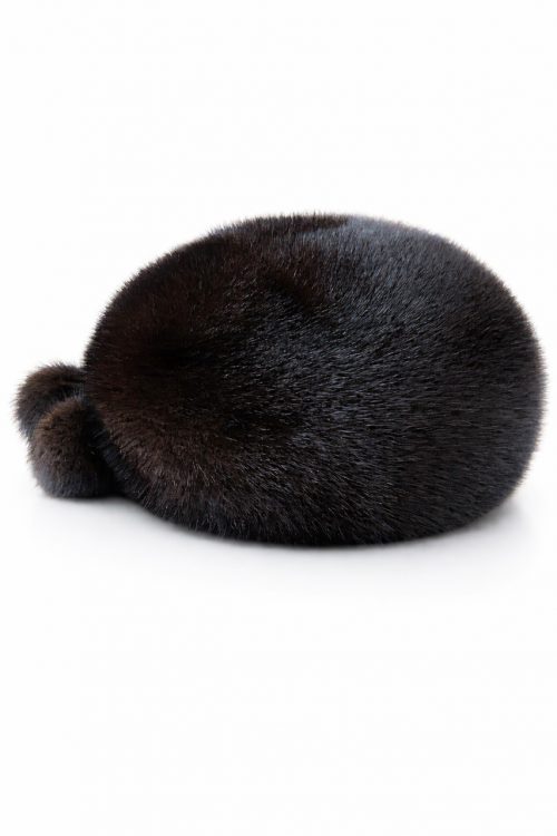 продукція виробника ХутроСвіт Тисмениця 2026 Жіночий берет із норки махагон, фото 2