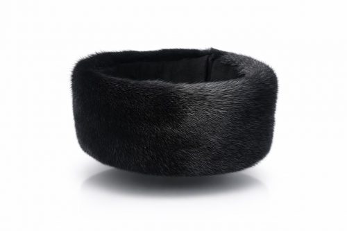 продукція виробника ХутроСвіт Тисмениця 2026 Норкова пов”язка чорного кольору, фото 2