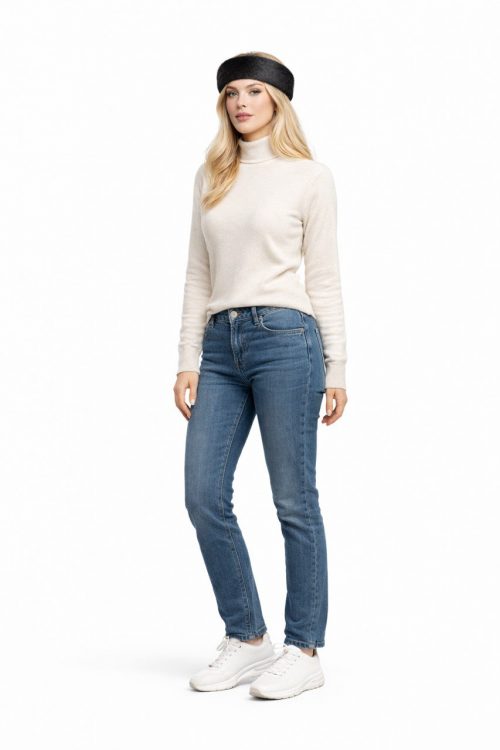 продукція виробника ХутроСвіт Тисмениця 2026 Норкова пов”язка чорного кольору, фото 4