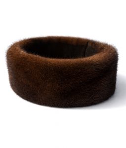 Повязка із хутра норки кольору горіх фото 2