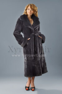 модель пальто - шуба норка  графіт|шуба из норки, мех цвета графит